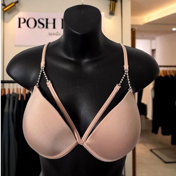 Underwired Rhinestones Adjustble Bra 36C - Picture 1 of 14